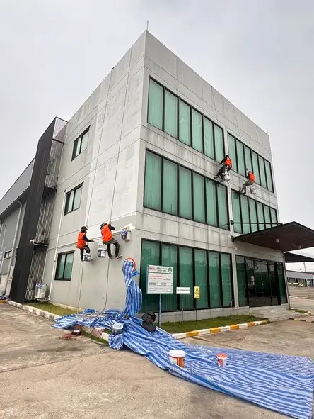 งานทาสีภายนอกตึก3ชั้น